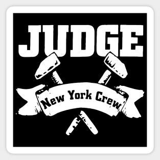 Judge New York Crew White Sticker